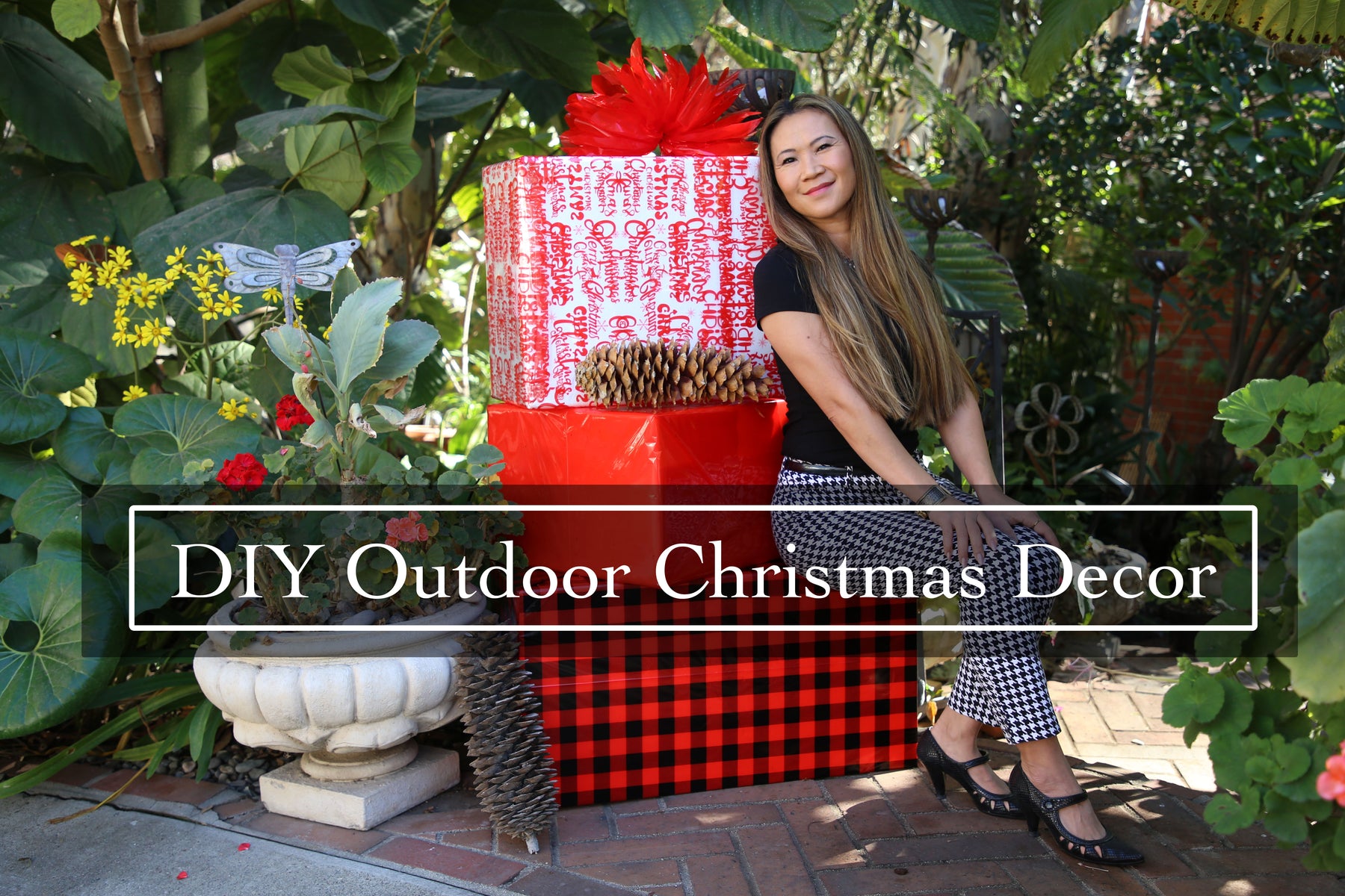 DIY Easy Outdoor Christmas Decoration Idea and Inspiration for Your Garden Landscape